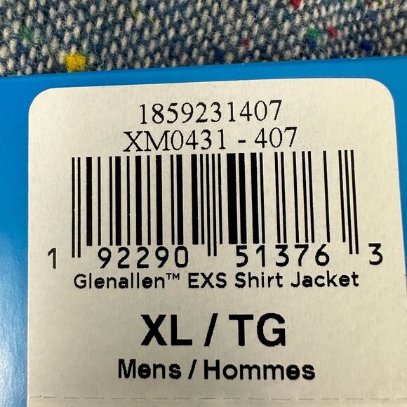 Columbia Glenallen EXS Mens Shirt Jacket Long Sleeve Splatter Blue XL - Picture 2 of 13